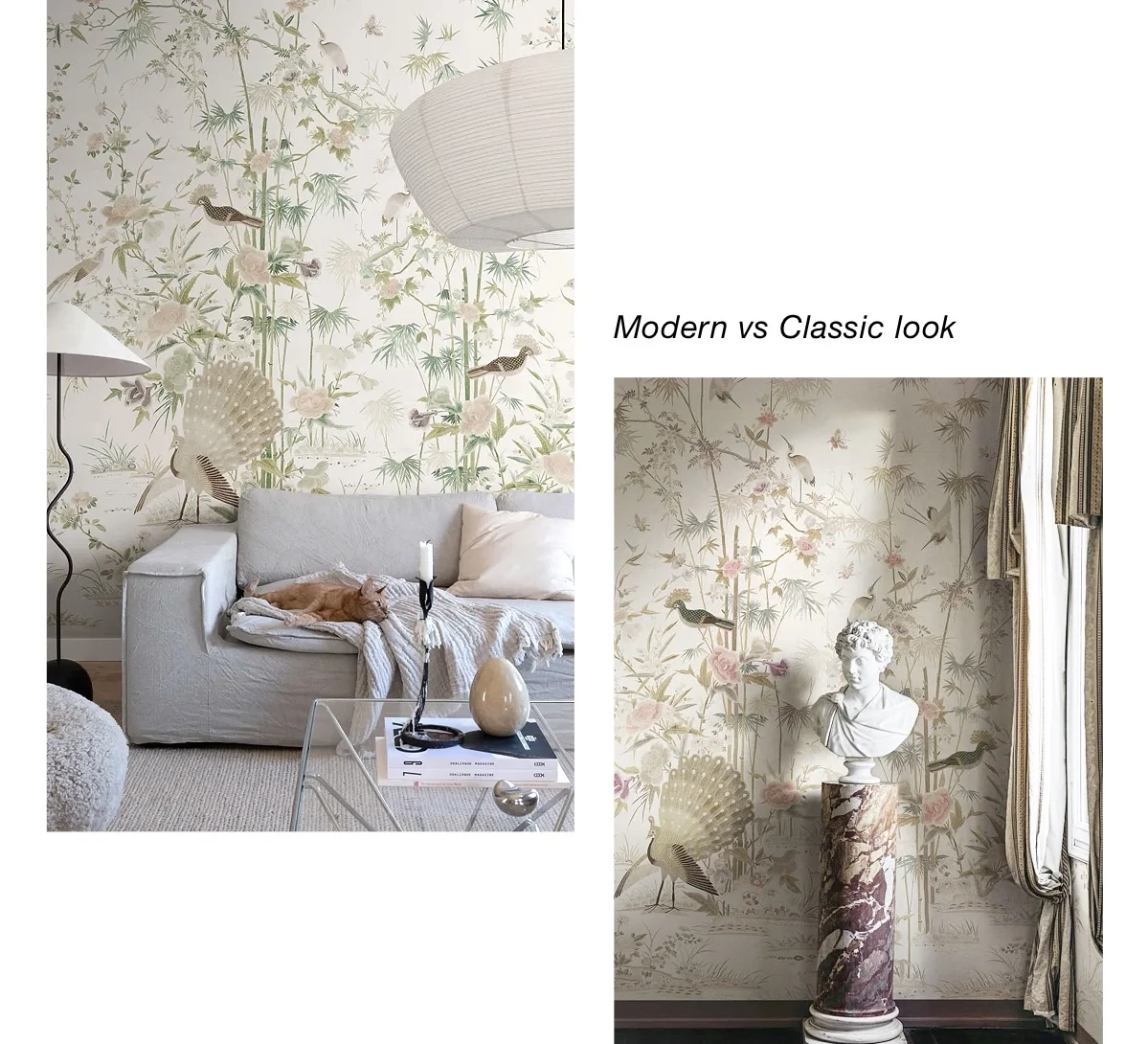 Chinoiserie wallpaper is that it can work in many spaces
